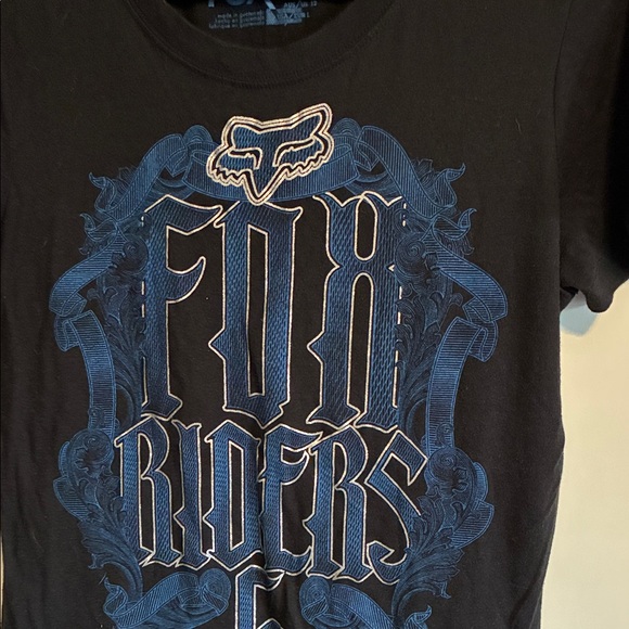 Fox Riders Black and Blue Graphic Tee sz lg women’s - Picture 1 of 4